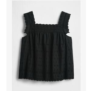 Doen x Gap Collab Black Cotton Eyelet Sleeveless Top NWT Women's Medium Sold Out